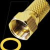 FFZL0/7DGL Twist-on F-plug, for 7.0-mm diameter antenna cables