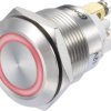 TRU COMPONENTS 1273002 Przełącznik wciskany GQ19F-10E/R/12V/S, 19 mm, 48 V/DC, 3 A, 1 szt.