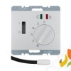 BERKER K.5 Regulator temperatury podłogowej z wyłącznikiem stykiem zwiernym i 2 diodami LED aluminium 20347103 HAGER
