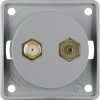 Integro Flow Gniazdo antenowe Radio/SAT z obudową nieekranowaną szary mat 945602506