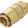 S09HZ-GZ14 Szybkozłącze prosta,z zaworem max.15bar mosiądz D1: 23mm