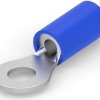 Insulated ring cable lug, 1.25-2.0 mm², AWG 16 to 14, 4.17 mm, M4, blue, 8-320560-1