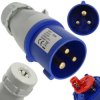 Wtyk CEE męski 16A IP44 230V 2P+E kamper wtyczka na kabel NePower