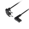 Kabel zasilający euro (radiowy) cee 7/16-iec 320 c7 3m kątowy vde czarny lanberg CA-C7CA-12CC-0030-BK