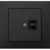Vestra Gniazdo komputerowe pojedyncze RJ45 bez ramki podtynkowe IP20 czarny 3848-19