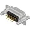 D-Sub plug, 9 pole, standard, equipped, straight, solder pin, 163A16259X