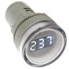Kontrolka LED 220V biała 22mm z woltomierz