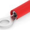 Insulated ring cable lug, 0.5-0.6 mm², AWG 20, 4.34 mm, M4, red, 1-320551-3