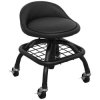 Sealey SCR02B Creeper Stool Pneumatic + Adjustable Height Swivel Seat & BackRest