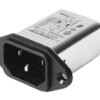 Gniazdo zasilające IEC z filtrem przeciwzakłóceniowym 10A C14 Schaffner Montaż na kołnierzu