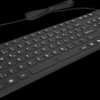 28035 Keyboard, USB, silicone, IP68, black