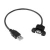 USB A 2.0 Panel Mount Female to Male Extension Lead