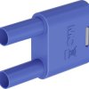 Złącze męskie bananowe Stäubli SKS2-4N-19 66.4010-23 Średnica pina: 4 mm Rozstaw kołków: 19 mm niebieski 1 szt.
