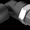 153045 Push-in fitting, L-shaped, with external hexagon, R1/8 <> dia. 4