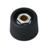 Pokrętło potencjometru oś: 6mm średnica: 23mm Wałek okrągły Czarny OKW