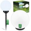 Lampa Solarna Ogrodowa LED 6500K IP44 20cm Wbijana Naziemna Biała Kulka ATRIS LUMILED