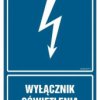 ZNAK - HG028 Wyłącznik oświetlenia 30 x 45 cm PN - Płyta 1mm