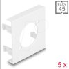 81395 Easy 45 module cover hole D-type, 5 pieces, white