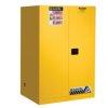 Szafa na materiały łatwopalne wysokość 1651mm szerokość 1092mm 2 -drzwiowa Stal Żółty, zamykana