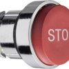 Schneider Electric ZB4BL434 ZB4BL434 Element czołowy dla przycisku resetowalny (Ø) 22 mm STOP chrom, czerwony 1 szt.