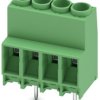 PCB terminal, 4 pole, pitch 6.35 mm, AWG 24-10, 41 A, screw connection, green, 1777561
