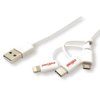 Roline Kabel Usb 2.0 Lightning Do Synchronizacji I Ładowania Typu A - Typu C...