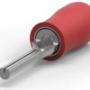 Insulated pin cable lug, 0.25-1.6 mm², AWG 22 to 16, 1.8 mm, red, 165142