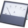 Amperomierz analogowy panelowy DC zakres 0/80A wysokość wycięcia: 63.5mm wartość 80A ±8% +40°C HOBUT