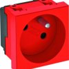 Gniazdo pojedyncze 33 stopnie czerwone z bolcem uziemiającym 250V 10/16A PC RAL 3001 STD-F3 SRO1 6120228