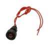 Kontrolka; KLP10R/230V; 13mm; podświetlenie LED 230V; czerwony; z przewodem; czarny; IP20; LED 10mm; 30mm; Elprod; RoHS