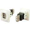 Cliff CP30208NXW Adapter USB Type A ⇔ USB Type A Built-in Socket