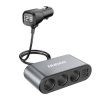 Rozgałężnik gniazda zapalniczki x3 + USBx2 5V/3,4A + pomiar napiecia 12/24V Dudao / R1Pro 64550
