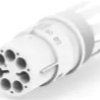 Plug housing, 5 pole, crimp connection, straight, 293657-3