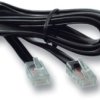 Telephone cable, RJ12 plug, straight to RJ45 plug, straight, 15 m, black, K2406SW.15