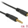 85695 Stereo Jack Cable 3.5 mm 5 pin male > male 0.5 m black