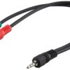 Adapter do słuchawek komputerowych, 1 x 3,5 mm AUX 4-pinowy na 2 x 3,5 mm AUX 3-pinowy - Długość kabla 0.3 m