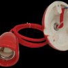 3807 High frequency porcelain Lamp holder E27-red