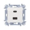 Simon 10 Ładowarka USB C+A (moduł), 30 W, 230V biały CEC2CAQ.01/11