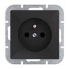 Gniazdo pojedyncze p/t 2P+Z Pearl, 16A, 250V, PT-16P, czarny,OR-OE-7705/B