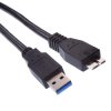 Black 5m USB 3.0 Male to Micro USB Cable Lead
