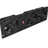 Panel wentylacyjny pionowy 19 3u do szaf rack trzy wentylatory 230v czarny lanberg AK-1506-B