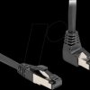 80393 Patchcable Cat.8.1 S/FTP upwards angled / straight 0.5 m