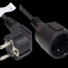 P0102-S030 Extension cable type E+F to type F , black, 1,50 mm², 3 m