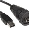 Kabel USB Złącze A USB A Złącze B USB A dł. 2.1m Przewód USB USB 2.0 kolor: Czarny