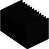 Extruded heatsink, (L x W x H) 75 x 112 x 67.5 mm, 1.4 to 0.5 K/W, black anodized, 10019134