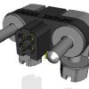 Listwa stykowa PCB 4-pinowe MHDAS raster: 1.27 mm Kąt prosty 2-rzędowe Amphenol Socapex Do montażu na płytce drukowanej