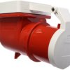 Złącze przemysłowe - zasilające 32A Wtyczka 400 V 3P + N + E Męski MENNEKES Czerwony Montaż na panelu IP44