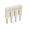 WAGO 2002-404 4 Way 25A Insulated Push-in Jumper Bar for 2002 Series Light grey