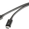 Renkforce Kabel Thunderbolt™ Thunderbolt™ 4 Złącze Thunderbolt™ (USB-C®), Złącze Thunderbolt™ (USB-C®) 0.80 m czarny pod