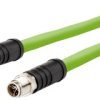 kabel LAN Metz Connect 142M6X11010, 1 szt., M12, CAT 6a, SF/UTP, 1.00 m, zielony